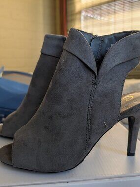 Gray Suede Heels
